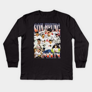 Son Heung-Min Retro Bootleg Kids Long Sleeve T-Shirt